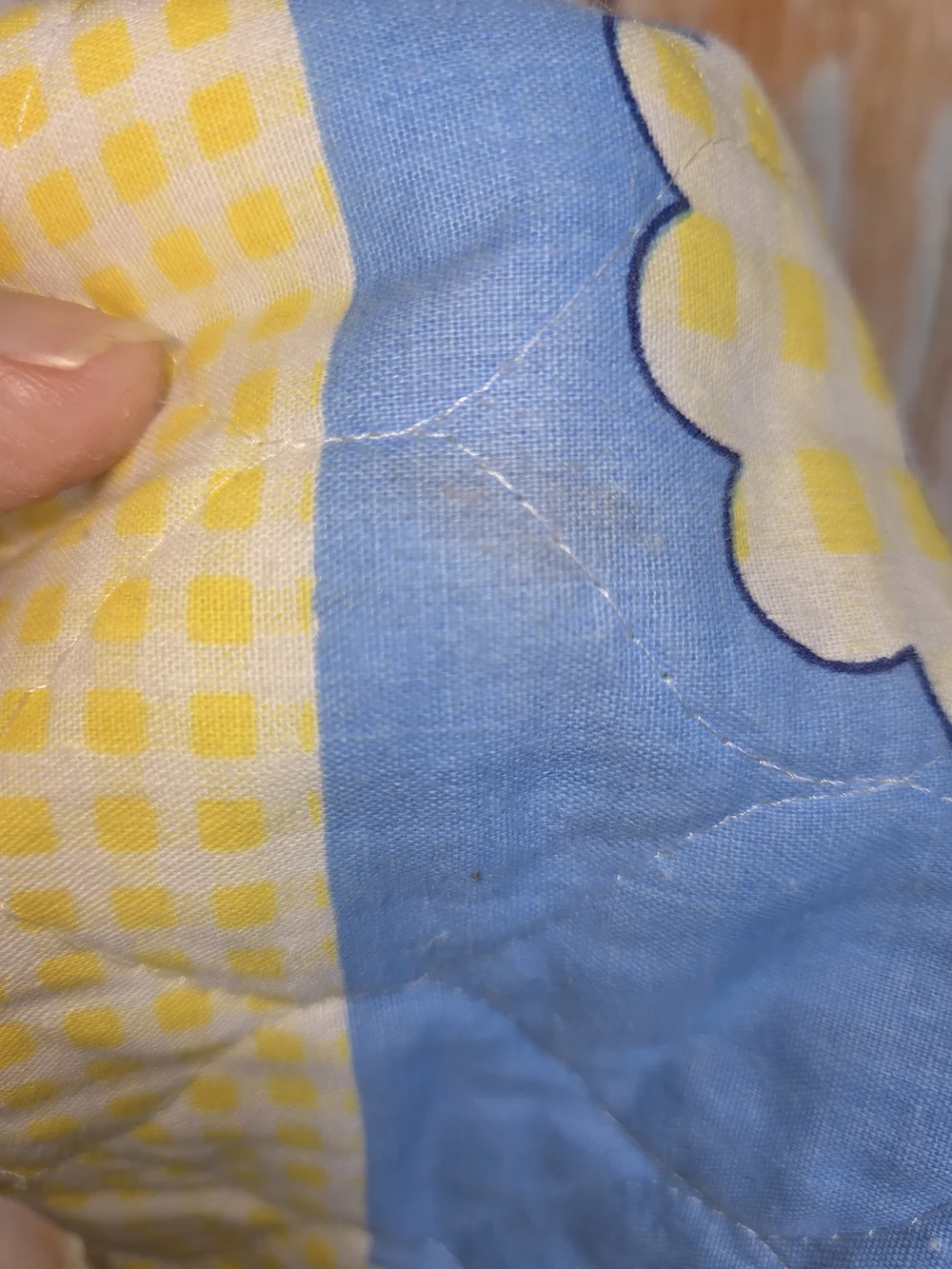 Y2k That’s Our Baby Yellow Patchwork Nursery Quilt - Kids Toy Blanket 44x33